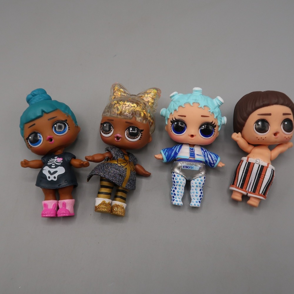 Lol Surprise dolls Lot Of 4 Boy Girl Color Hair 3 inch MGA‎